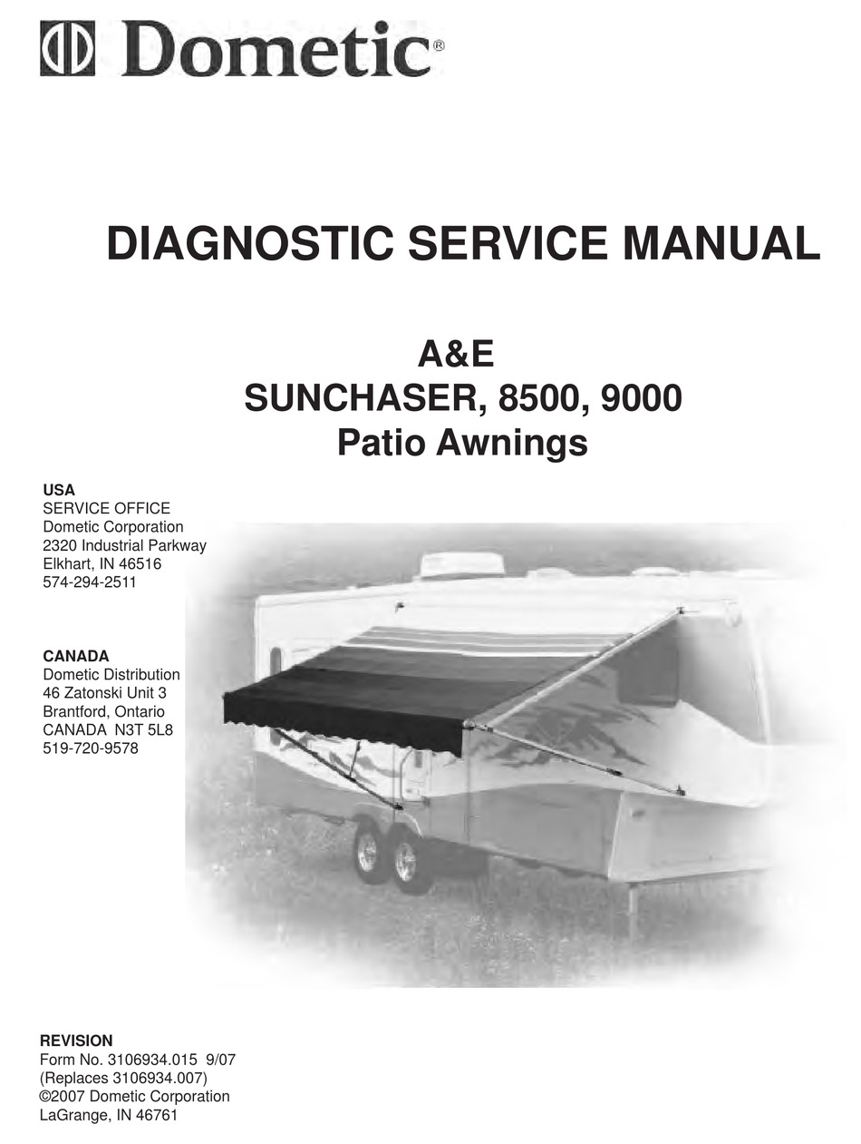 DOMETIC A&E SUNCHASER SERVICE MANUAL Pdf Download ManualsLib