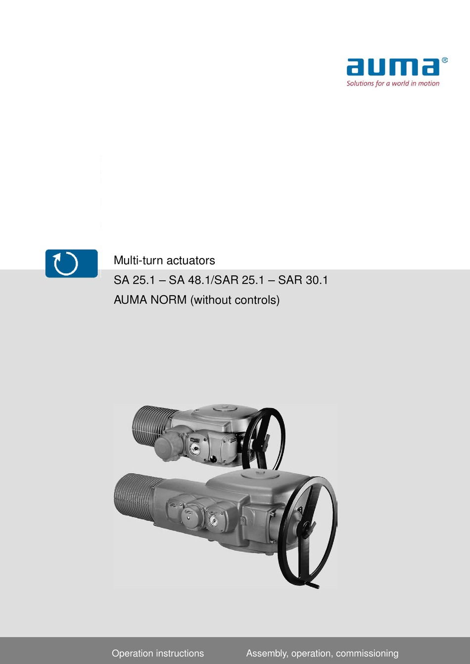 Multi-turn actuators SA 07.1 - SA 48.1/ SAR 07.1 - SAR 30.1 AUMA