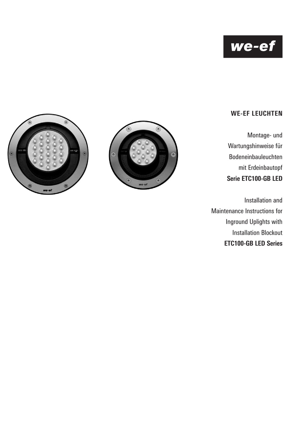 we-ef-etc100-gb-led-series-installation-and-maintenance-instructions-manual-pdf-download