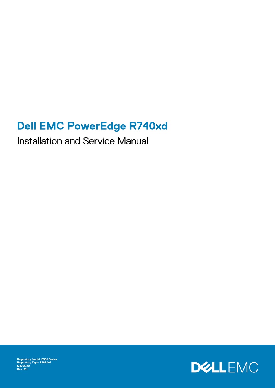 DELL EMC POWEREDGE R740XD INSTALLATION AND SERVICE MANUAL Pdf Download
