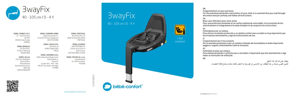 Bebe Confort 3wayfix Instructions Manual Pdf Download Manualslib