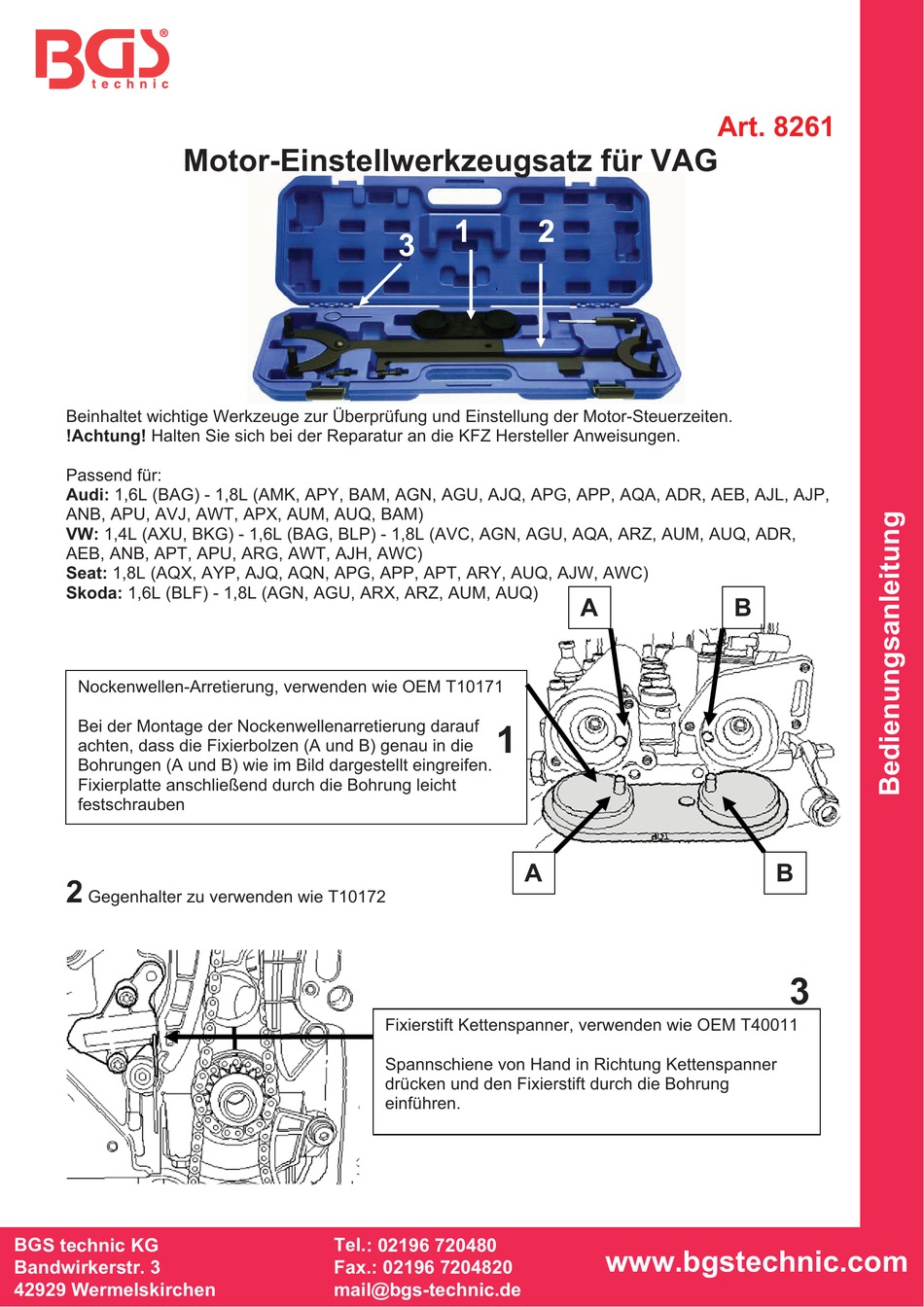 BGS TECHNIC 8261 INSTRUCTIONS Pdf Download ManualsLib