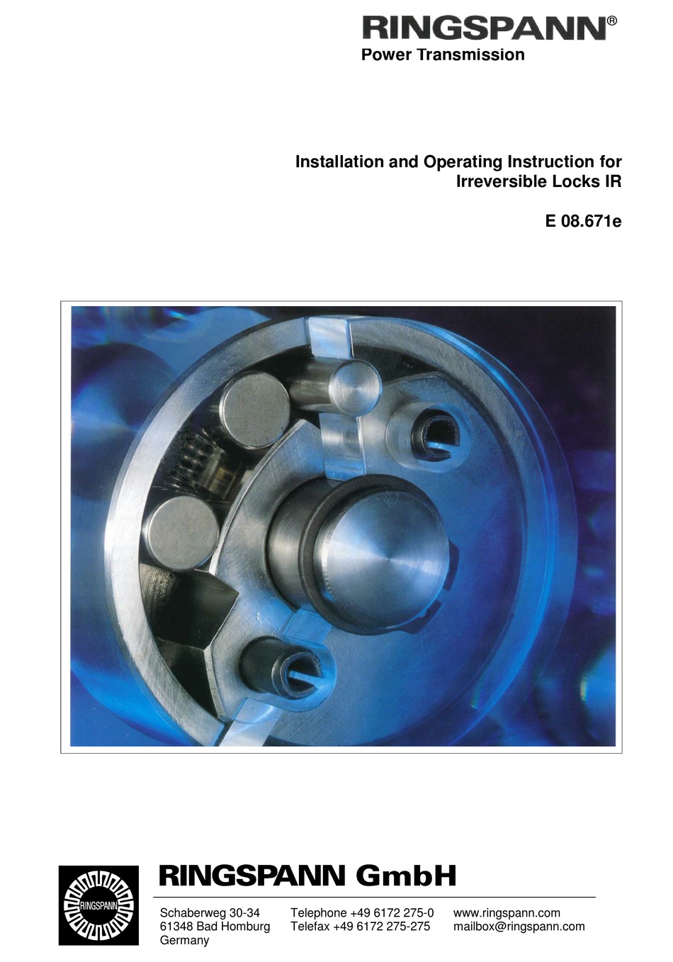 RINGSPANN IR SERIES INSTALLATION AND OPERATING INSTRUCTION Pdf Download