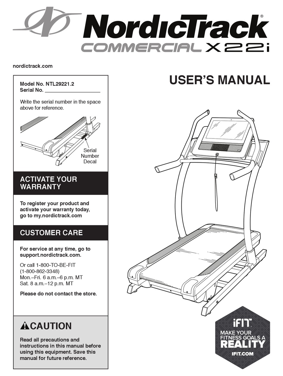 NORDICTRACK COMMERCIAL X22I USER MANUAL Pdf Download | ManualsLib