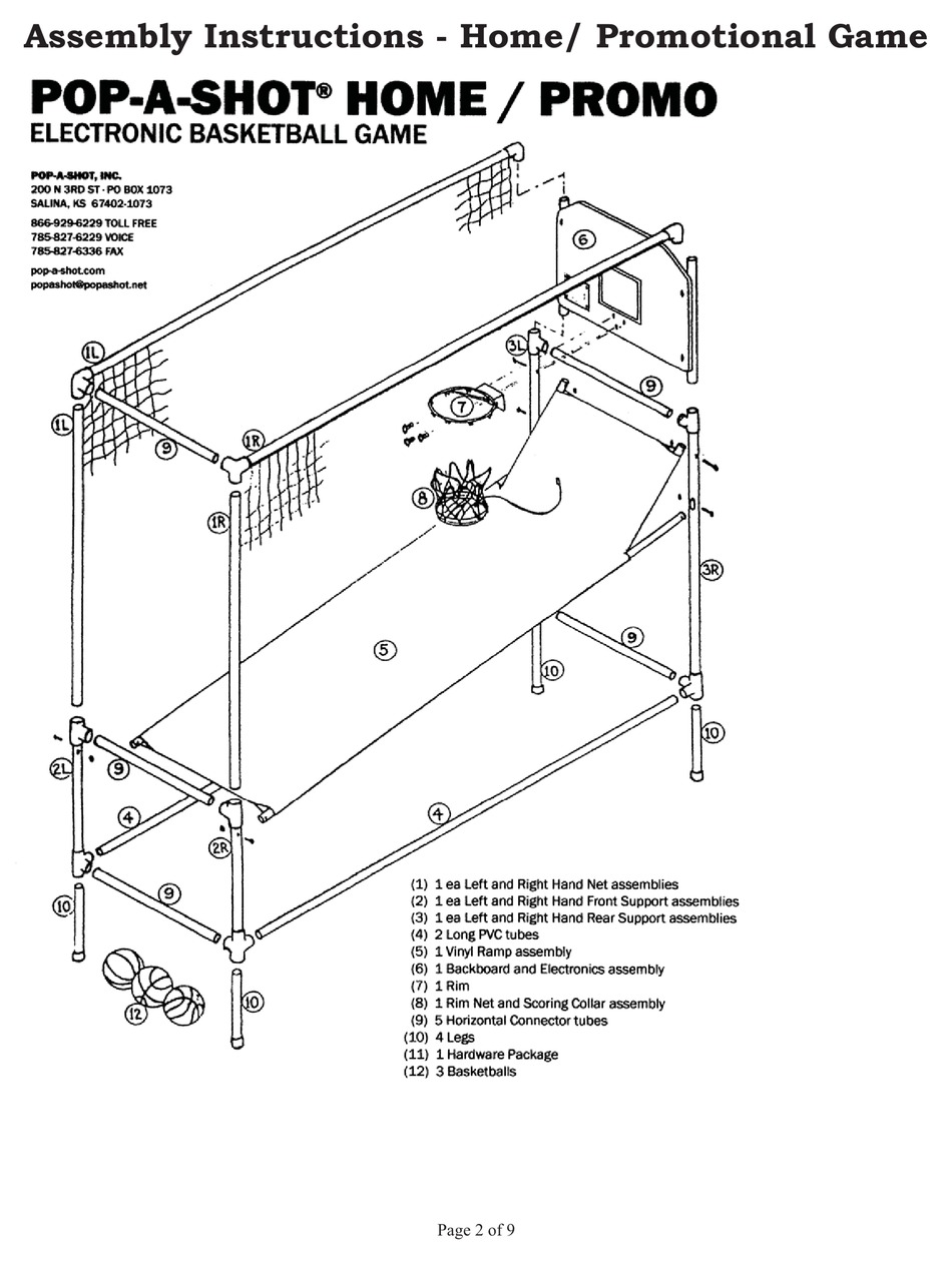 pop-a-shot-home-assembly-instructions-manual-pdf-download-manualslib