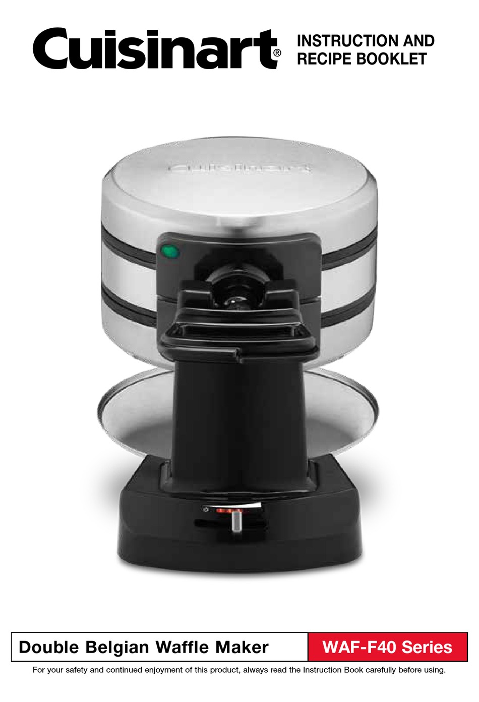 CUISINART WAFF40 SERIES INSTRUCTION AND RECIPE BOOKLET Pdf Download