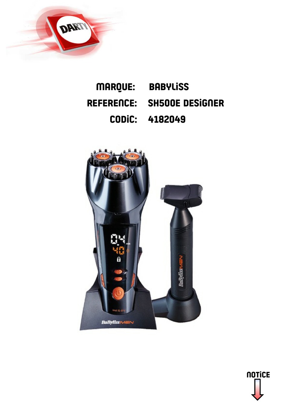 Babyliss sh500e машинка для стрижки бороды и усов