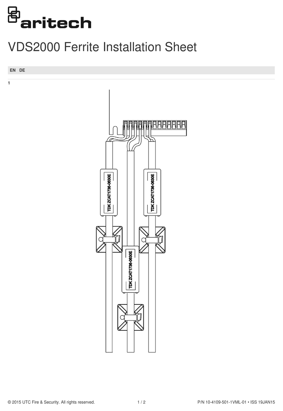ARITECH VDS2000 FERRITE INSTALLATION SHEET Pdf Download ManualsLib