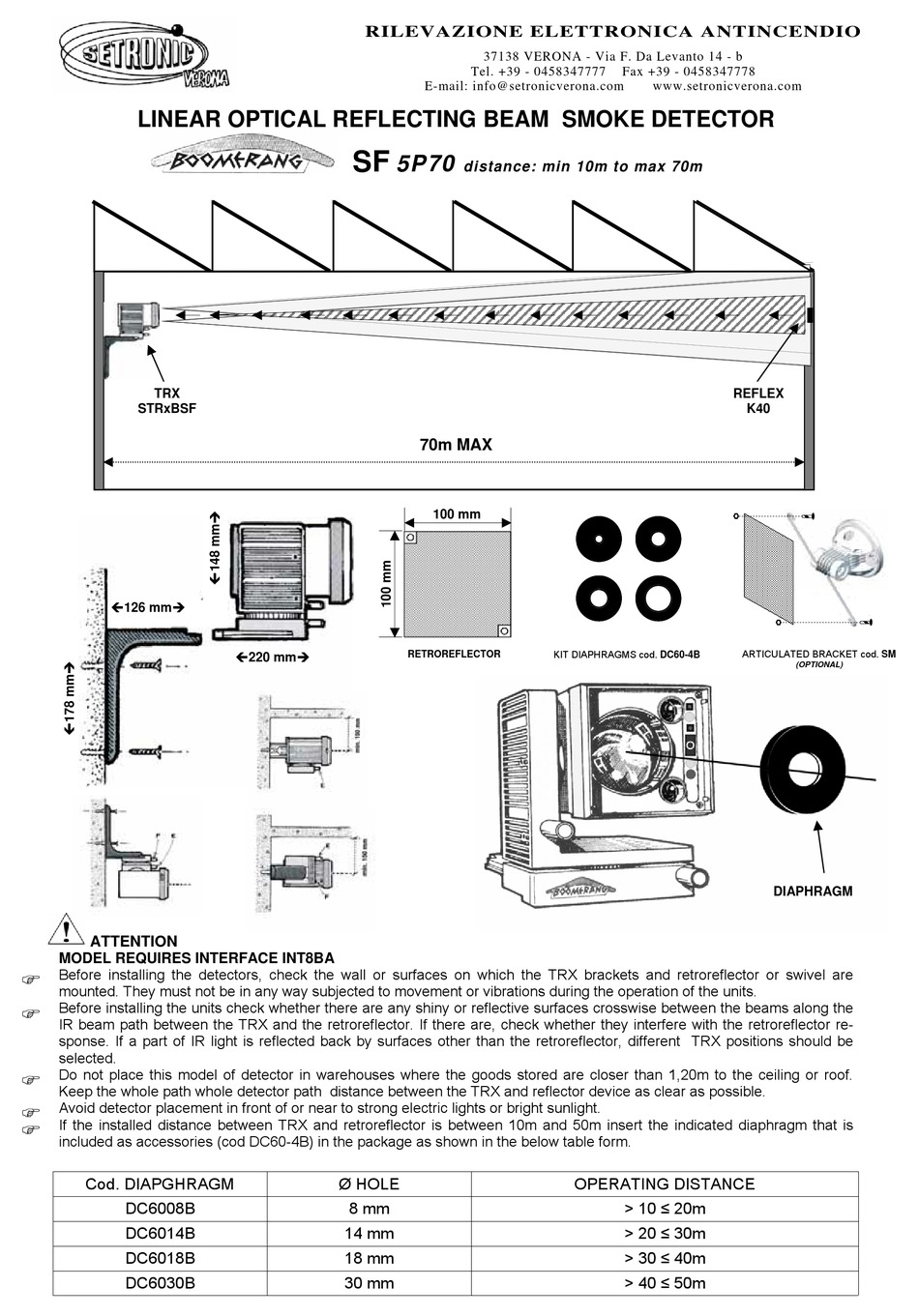 SETRONIC VERONA BOOMERANG 5P70 QUICK START MANUAL Pdf Download ManualsLib