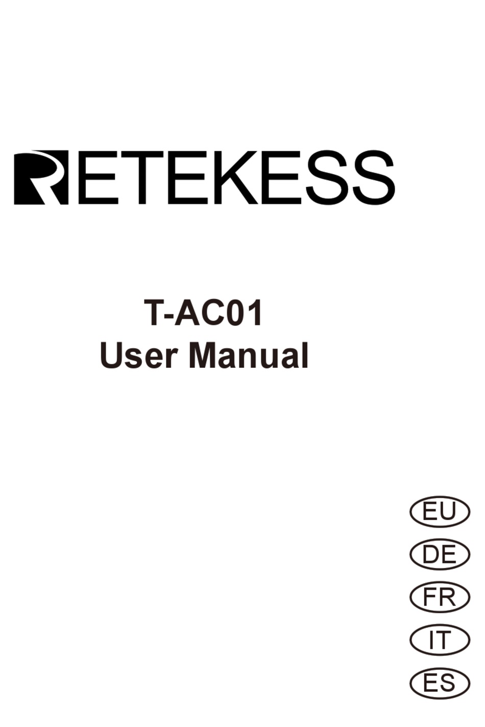 RETEKESS TAC01 USER MANUAL Pdf Download ManualsLib