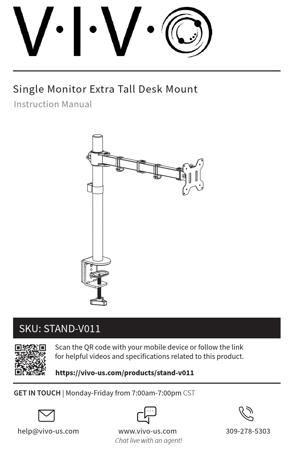 VIVO STAND-V011 INSTRUCTION MANUAL Pdf Download | ManualsLib
