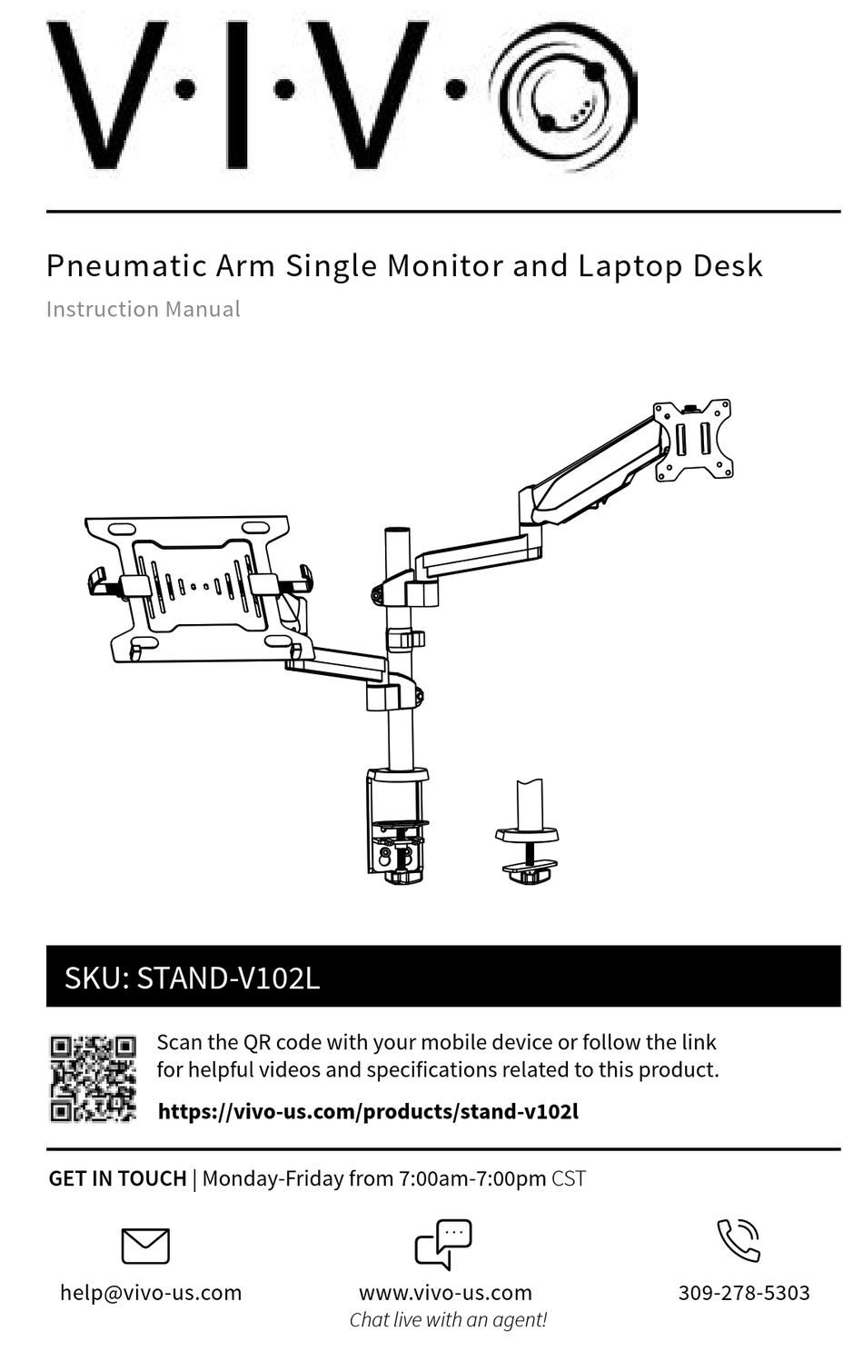 VIVO STAND-V102L INSTRUCTION MANUAL Pdf Download | ManualsLib