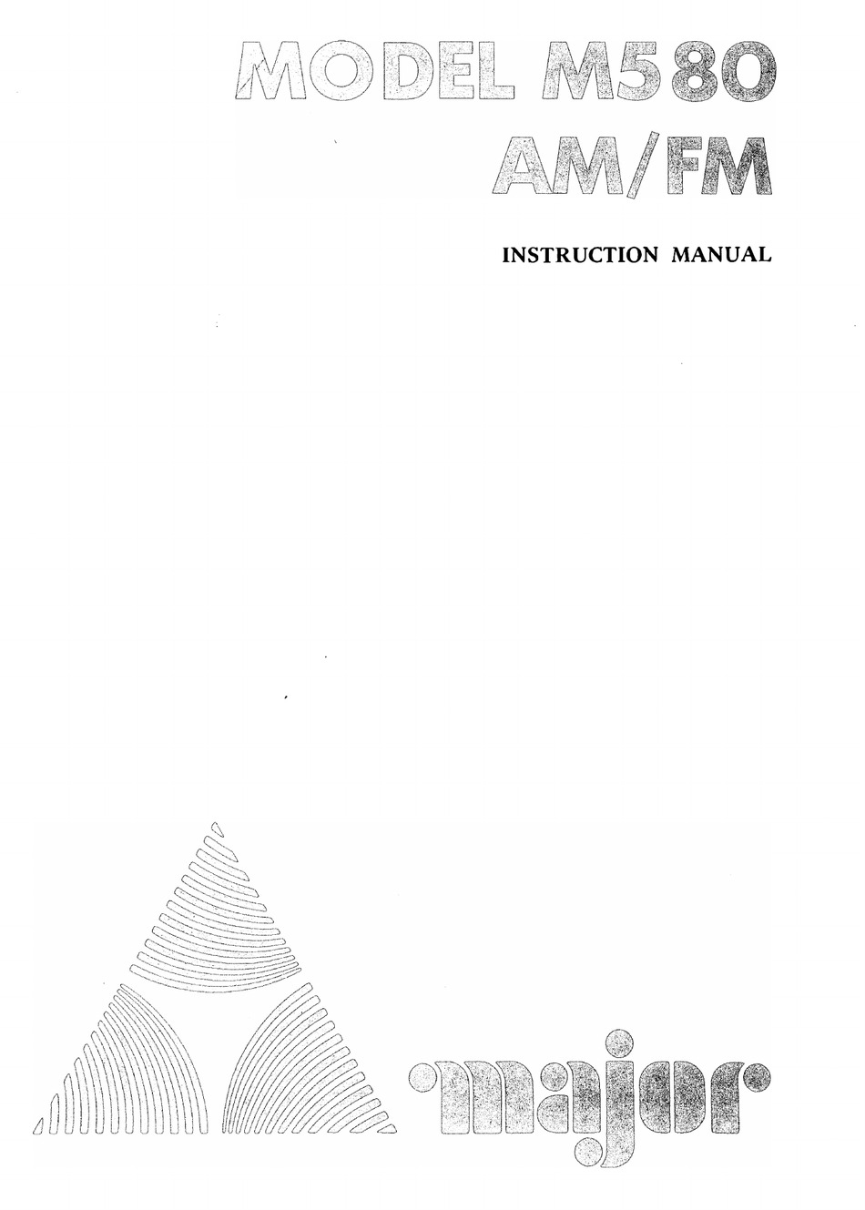 MAJOR M580 INSTRUCTION MANUAL Pdf Download ManualsLib