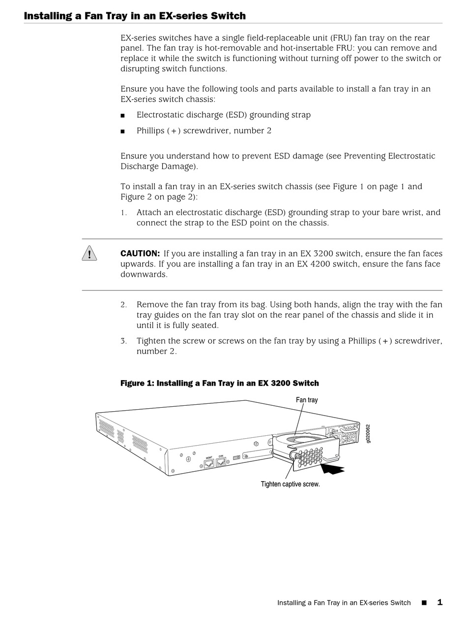 JUNIPER EX SERIES INSTALLING Pdf Download ManualsLib