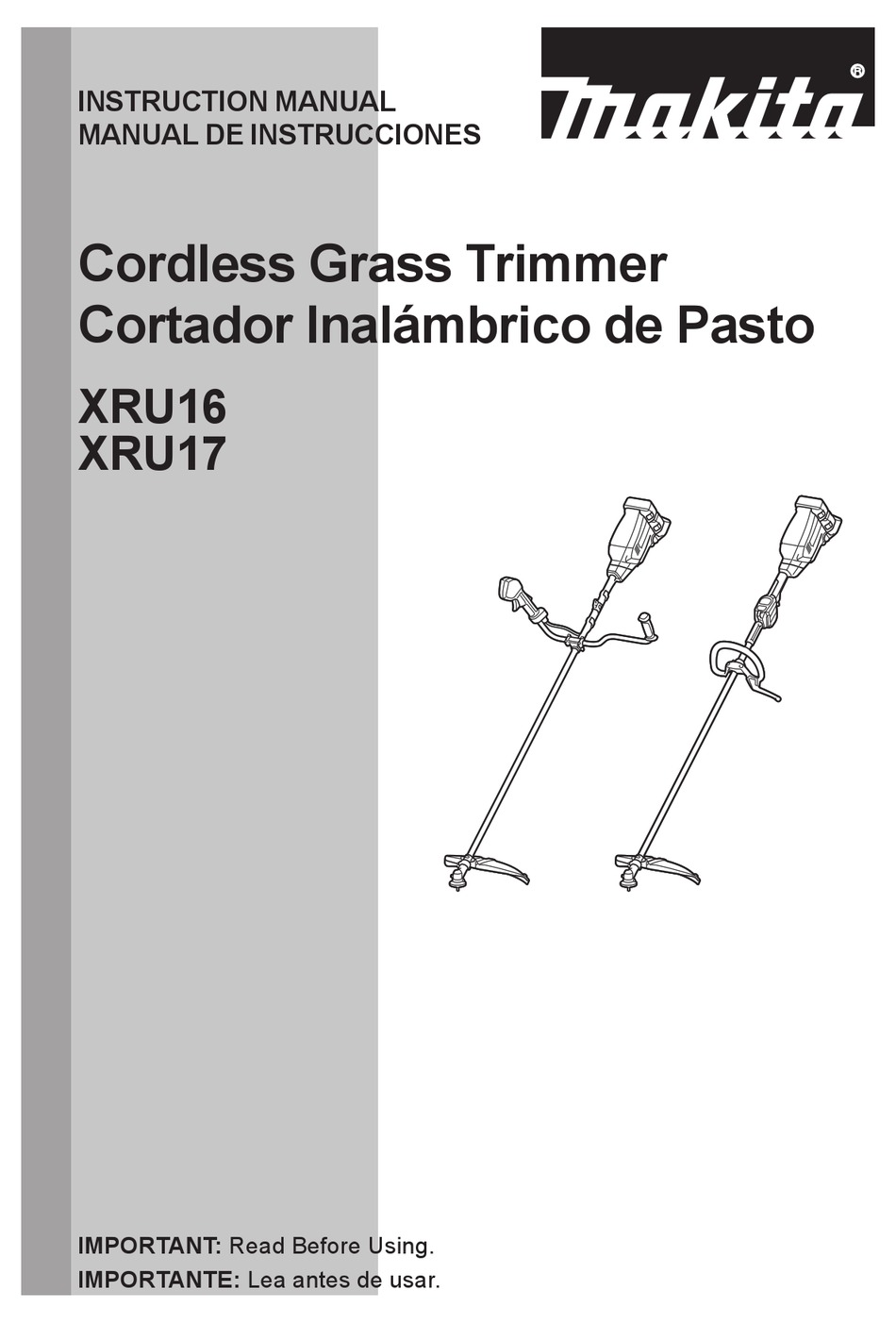 MAKITA LXT XRU16 SERIES INSTRUCTION MANUAL Pdf Download | ManualsLib