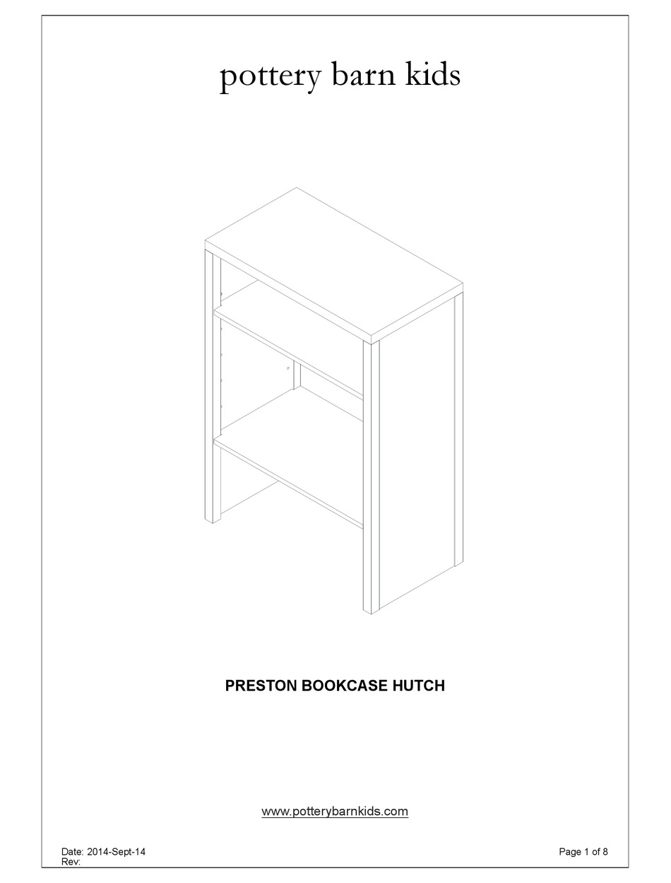POTTERY BARN KIDS PRESTON IMPORTANT SAFETY AND ASSEMBLY INSTRUCTIONS Pdf Download ManualsLib