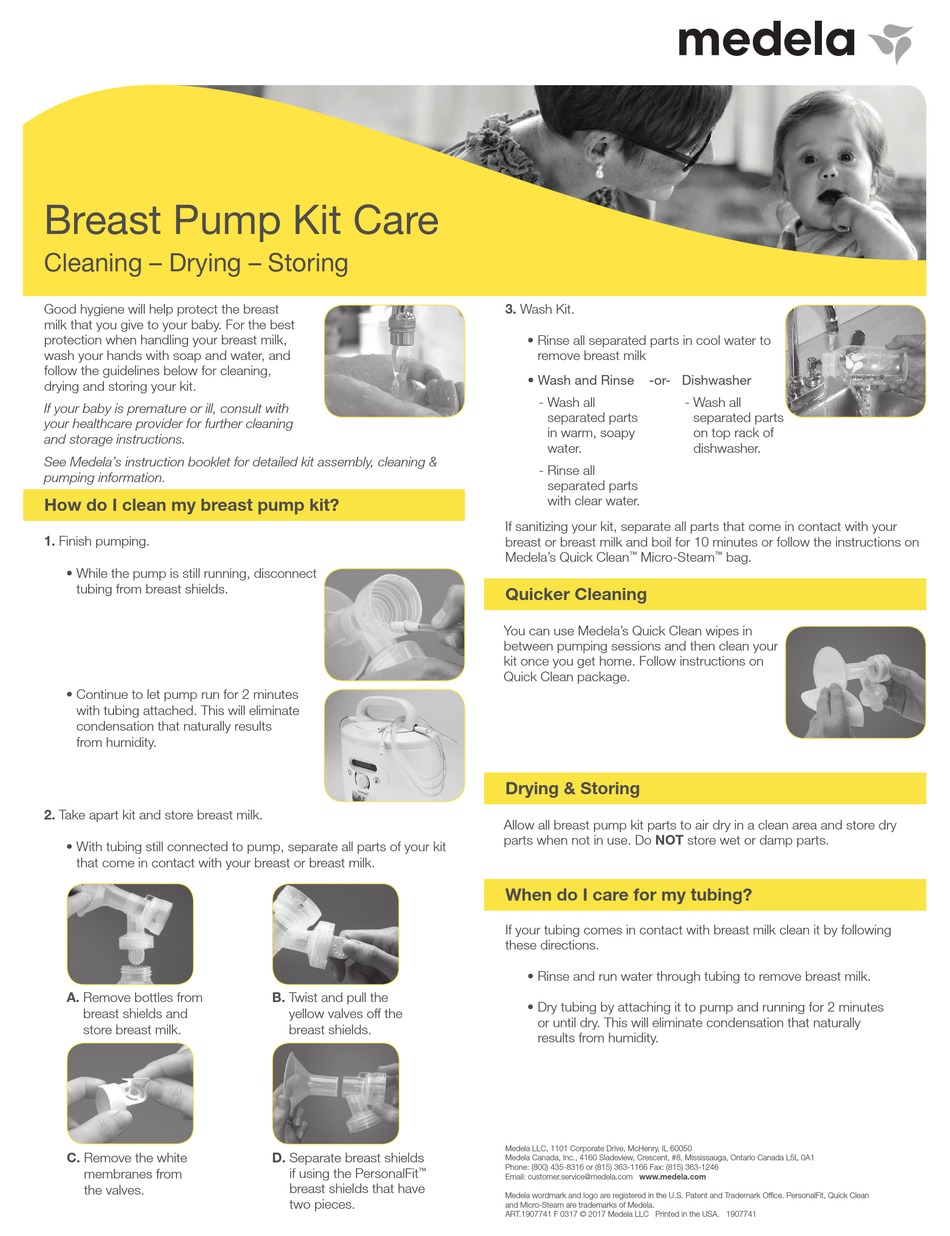 MEDELA BREAST PUMP KIT CARE CLEANING Pdf Download ManualsLib