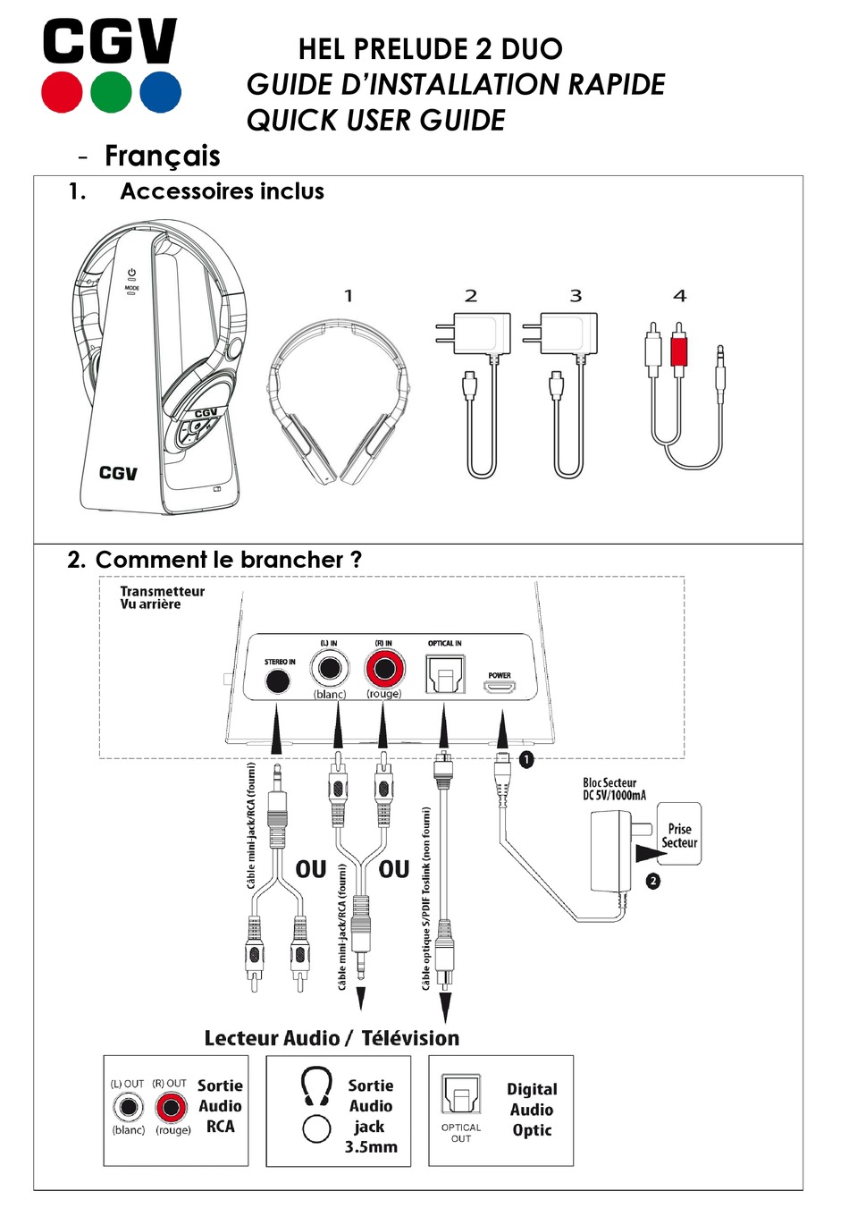 Casque Cgv Hel Prelude 2 Manuel D'utilisation