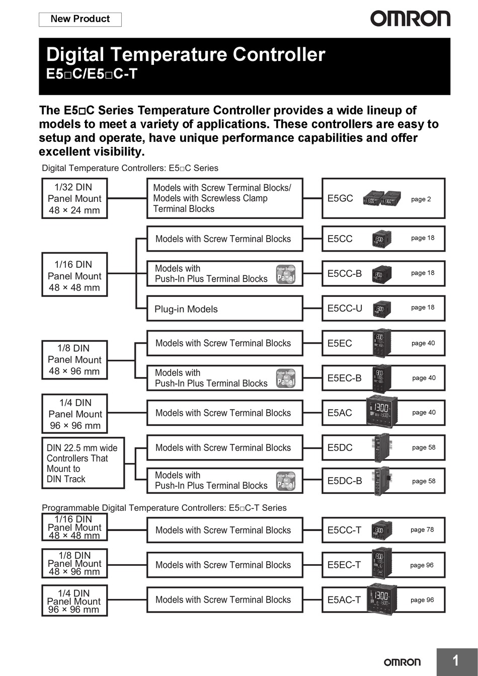 OMRON E5 C SERIES MANUAL Pdf Download ManualsLib