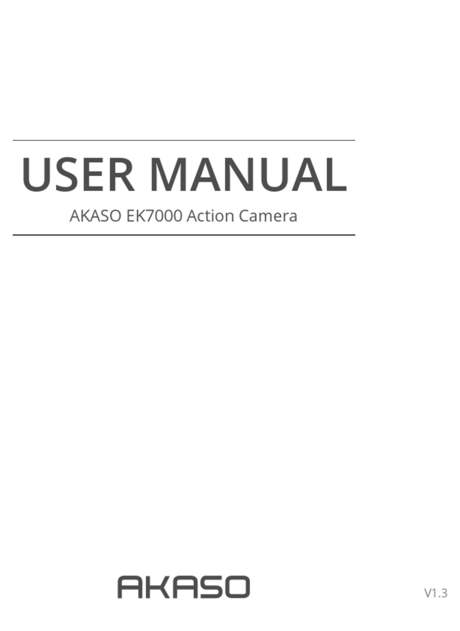 akaso ek7000 manual pdf