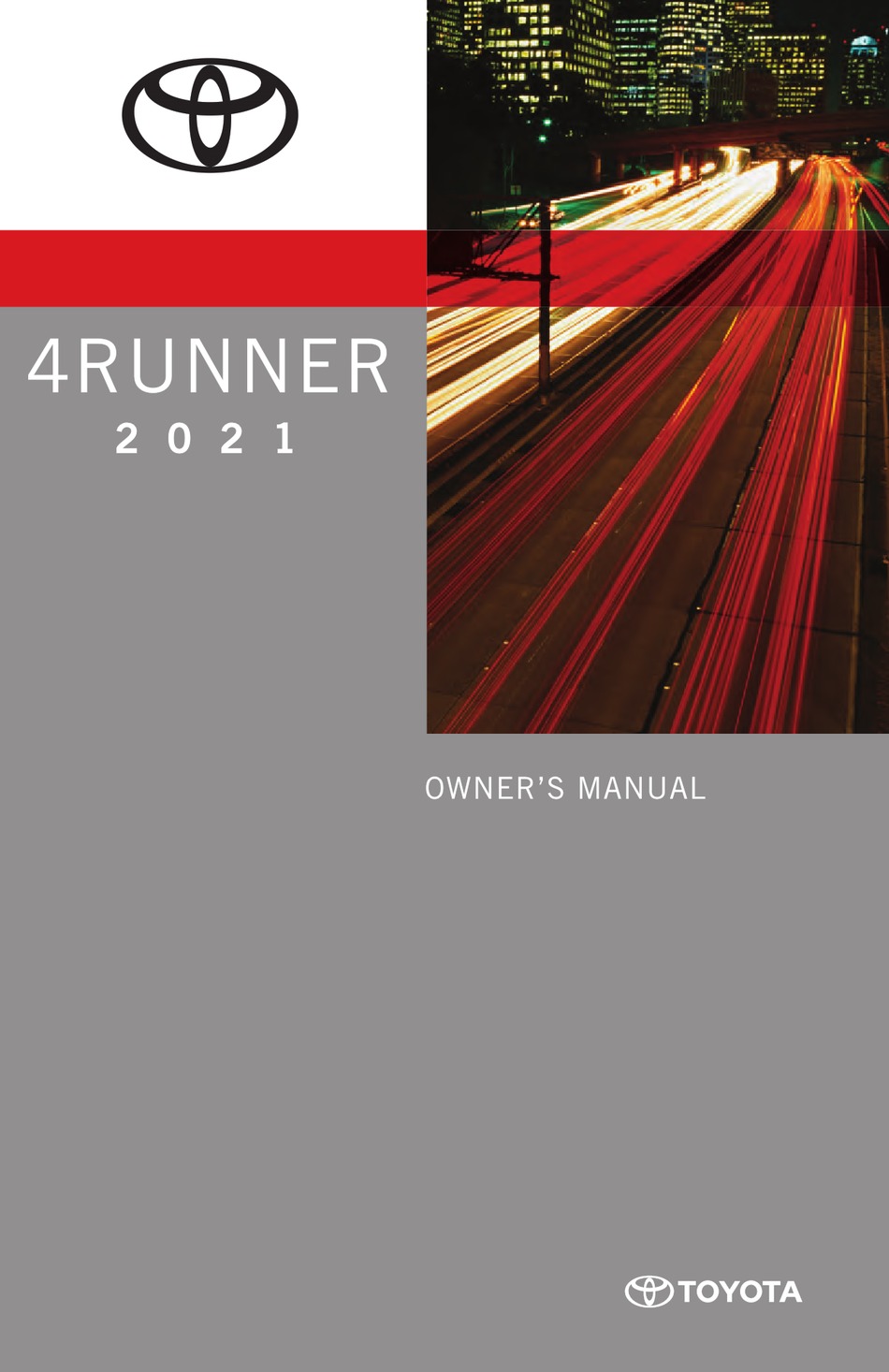 TOYOTA 4RUNNER 2021 OWNER'S MANUAL Pdf Download ManualsLib