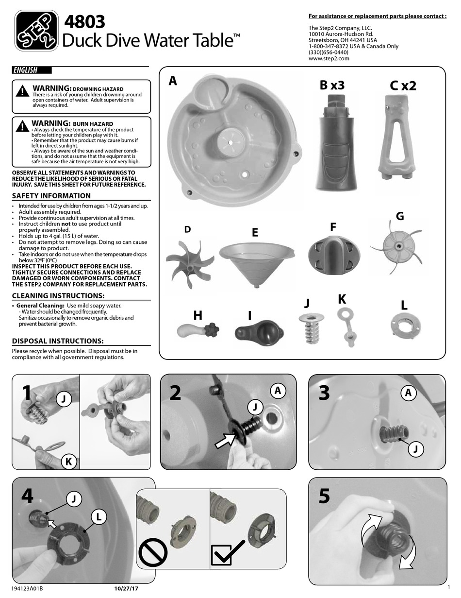 Step2 duck dive water 2024 table