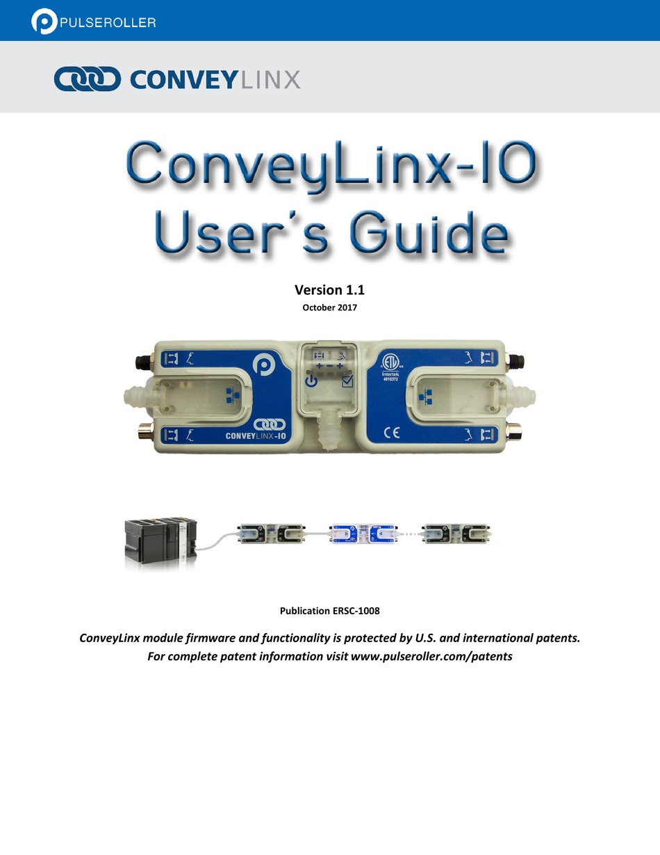 PULSEROLLER CONVEYLINXIO USER MANUAL Pdf Download ManualsLib