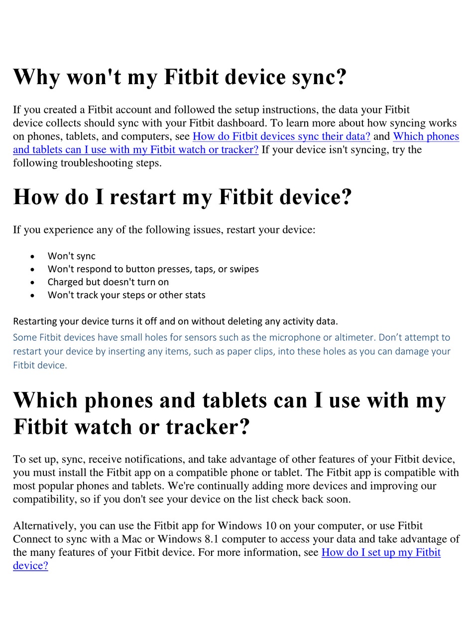 fitbit connect app with windows