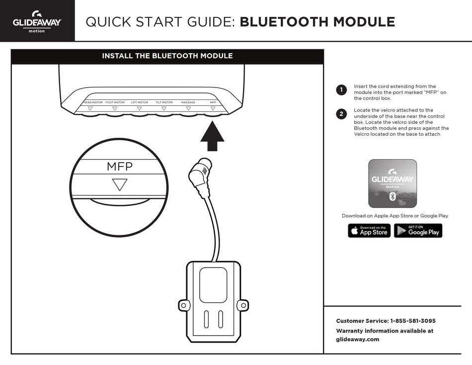 GLIDEAWAY BLUETOOTH MODULE QUICK START MANUAL Pdf Download | ManualsLib