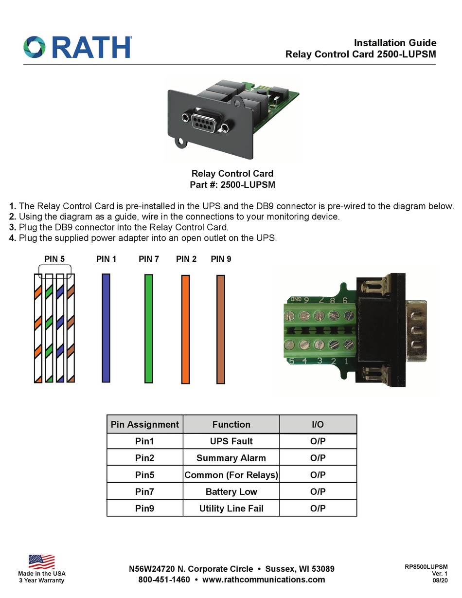 RATH 2500-LUPSM INSTALLATION MANUAL Pdf Download | ManualsLib