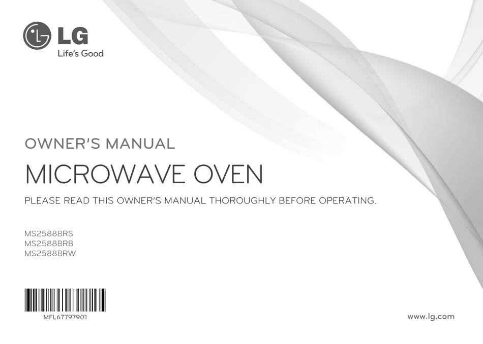 Lg Ms25brs Owner S Manual Pdf Download Manualslib