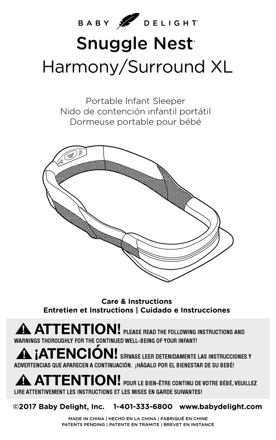 Baby Delight Snuggle Nest Care Instructions Pdf Download Manualslib