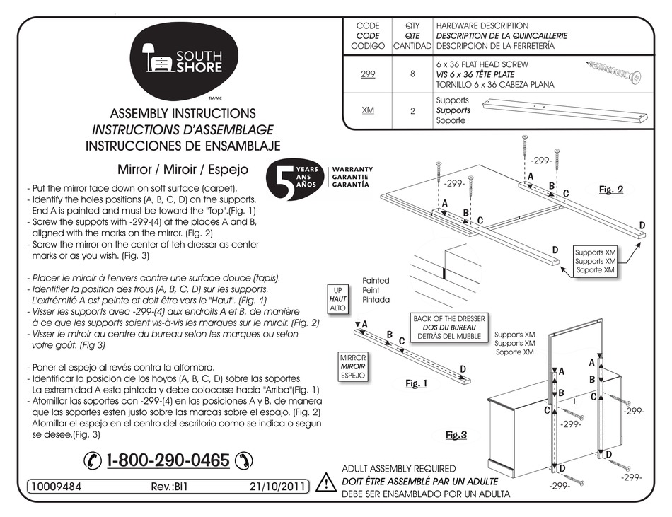 SOUTHSHORE 3219120 ASSEMBLY INSTRUCTIONS Pdf Download ManualsLib