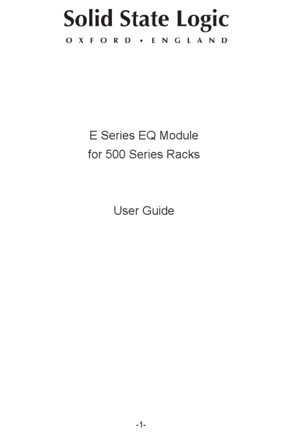 solid-state-logic-e-series-user-manual-pdf-download-manualslib