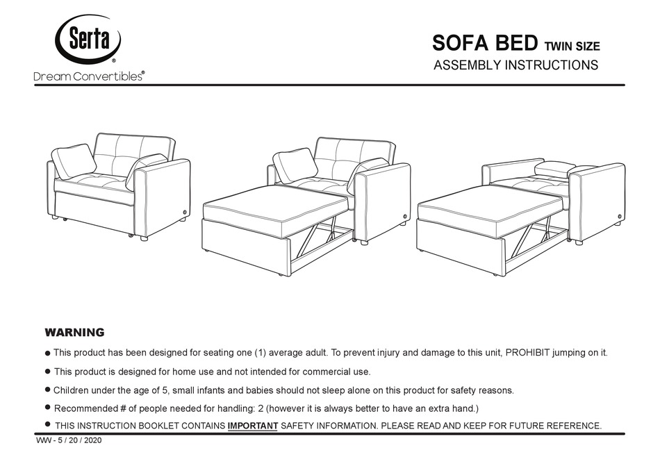 divano sofa bed assembly instructions