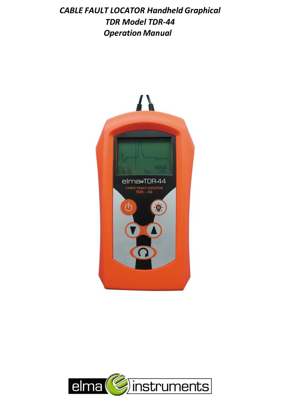 ELMA INSTRUMENTS TDR44 OPERATION MANUAL Pdf Download ManualsLib