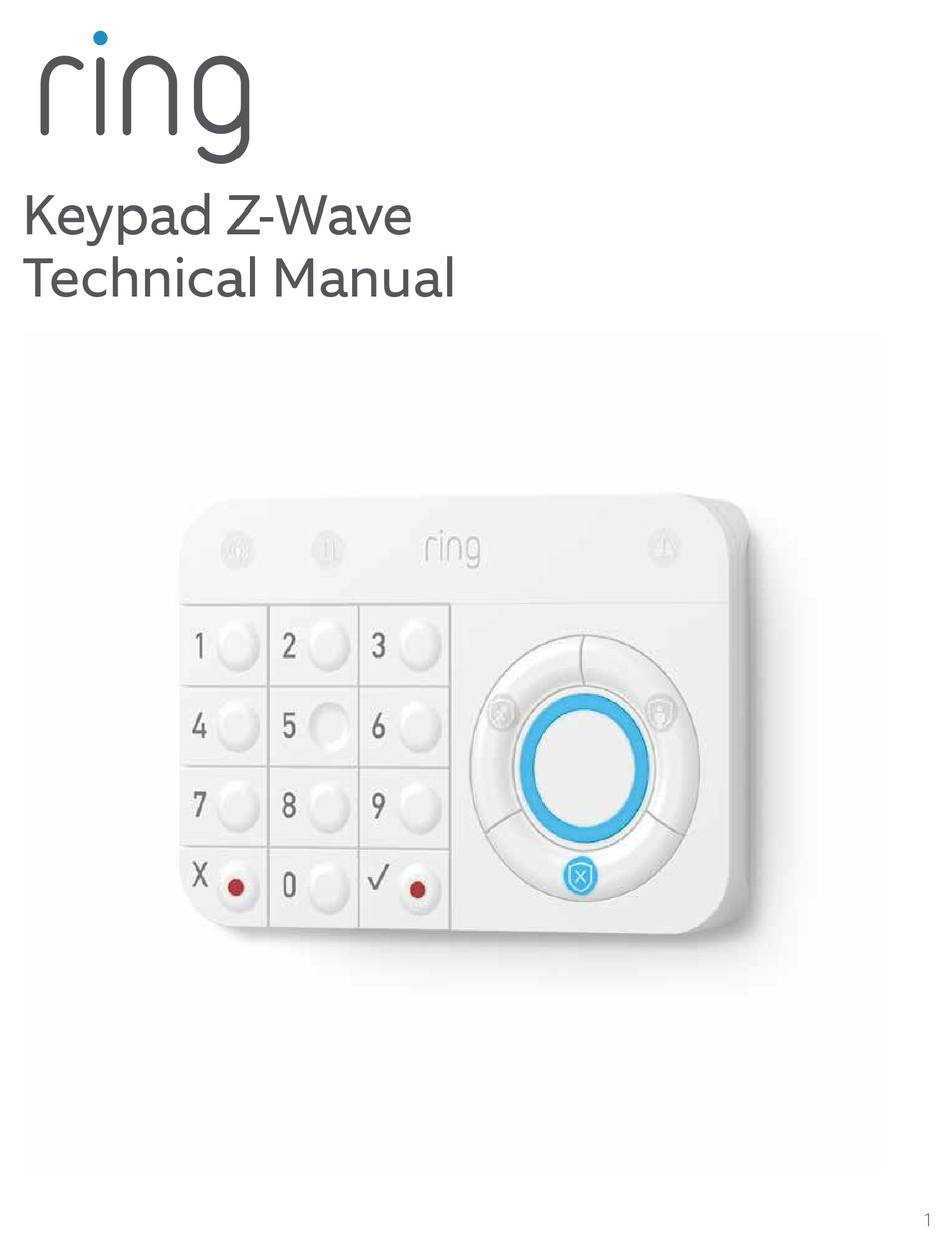 RING KEYPAD ZWAVE TECHNICAL MANUAL Pdf Download ManualsLib
