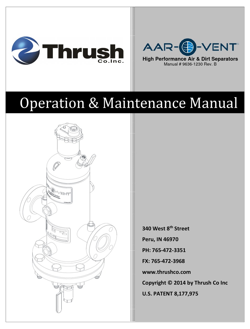 THRUSH AAR-O-VENT TASF OPERATION & MAINTENANCE MANUAL Pdf Download ...