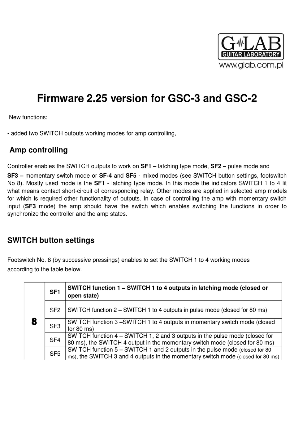 g lab gsc 1 manual