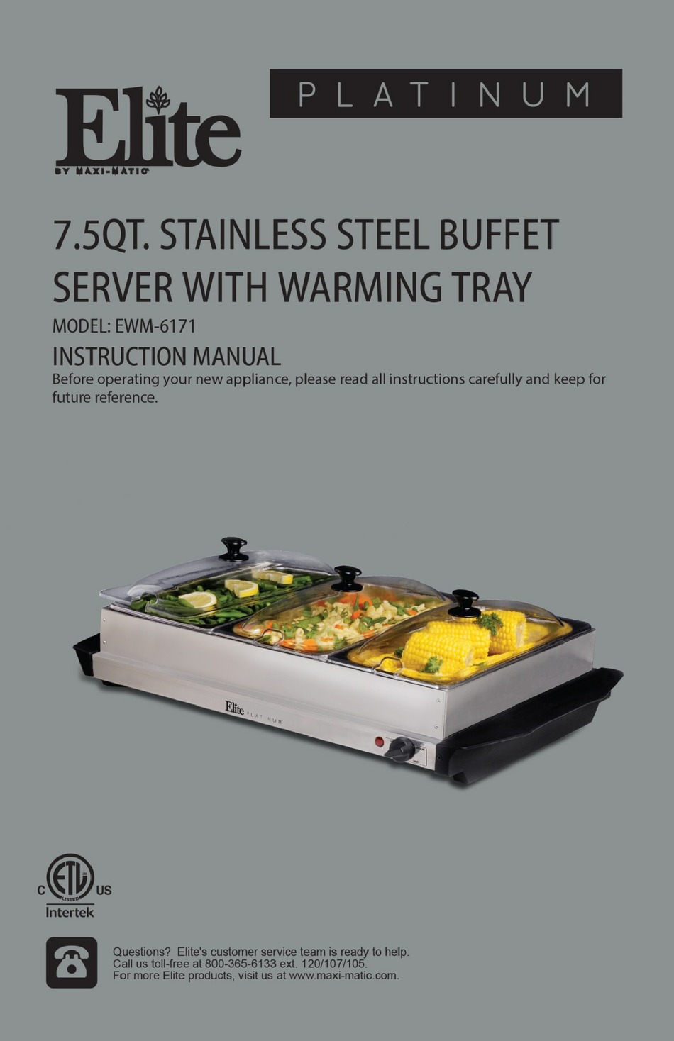 MAXIMATIC ELITE PLATINUM EWM6171 INSTRUCTION MANUAL Pdf Download