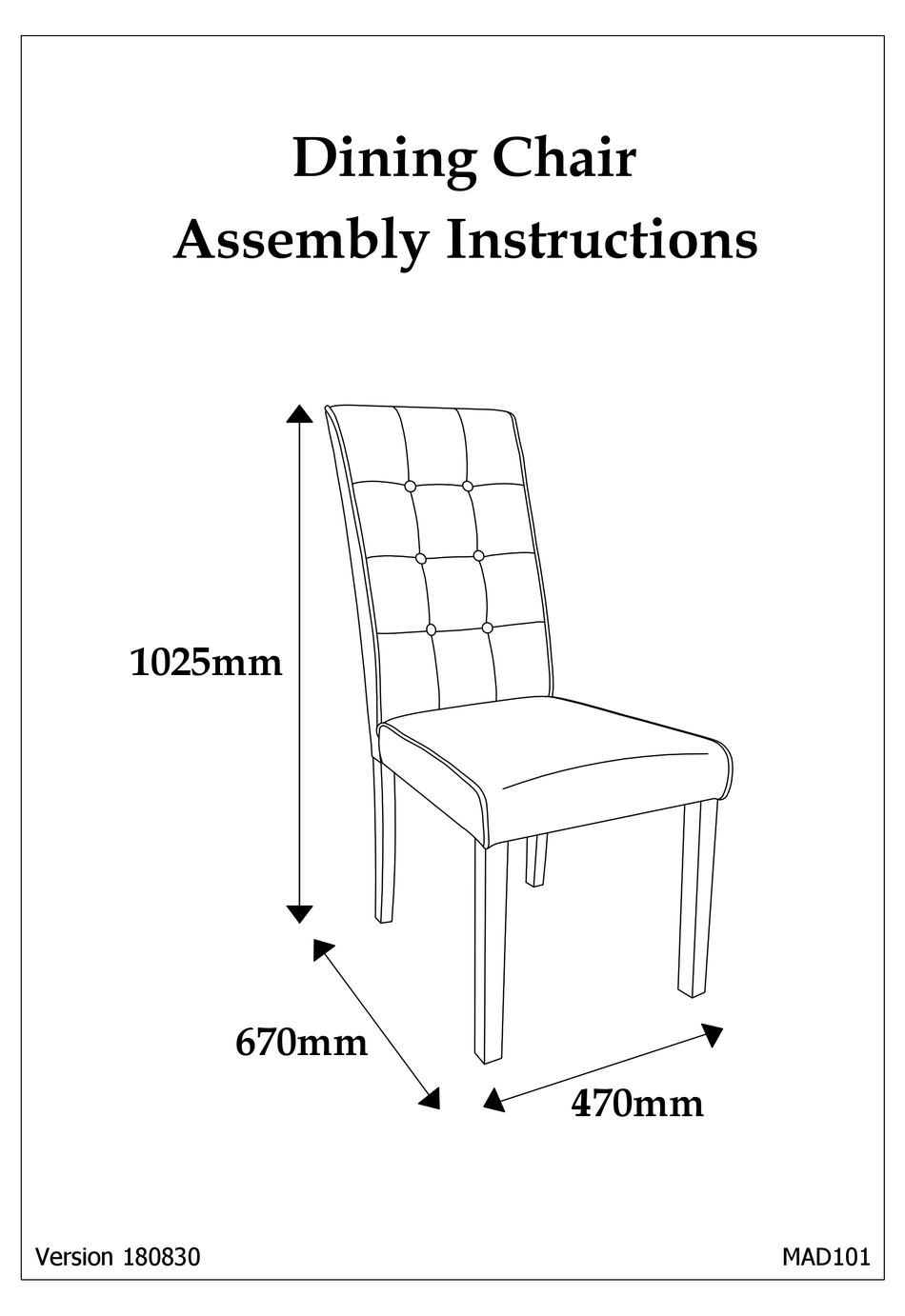 JULIAN BOWEN LIMITED MADRID MAD101 ASSEMBLY INSTRUCTIONS MANUAL Pdf