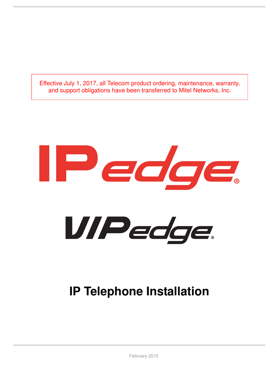 TOSHIBA IPEDGE IP5000 SERIES INSTALLATION INSTRUCTIONS MANUAL Pdf