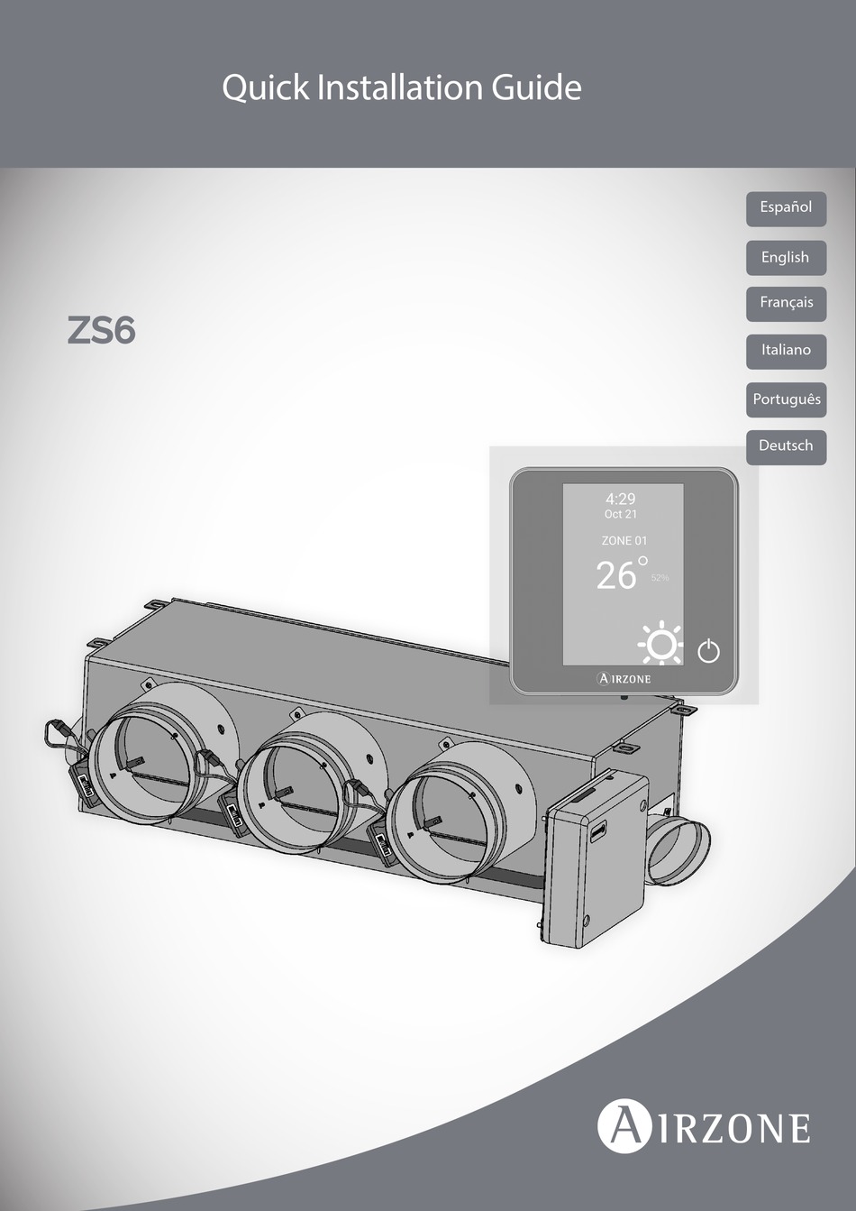 AIRZONE ZS6 QUICK INSTALLATION MANUAL Pdf Download ManualsLib
