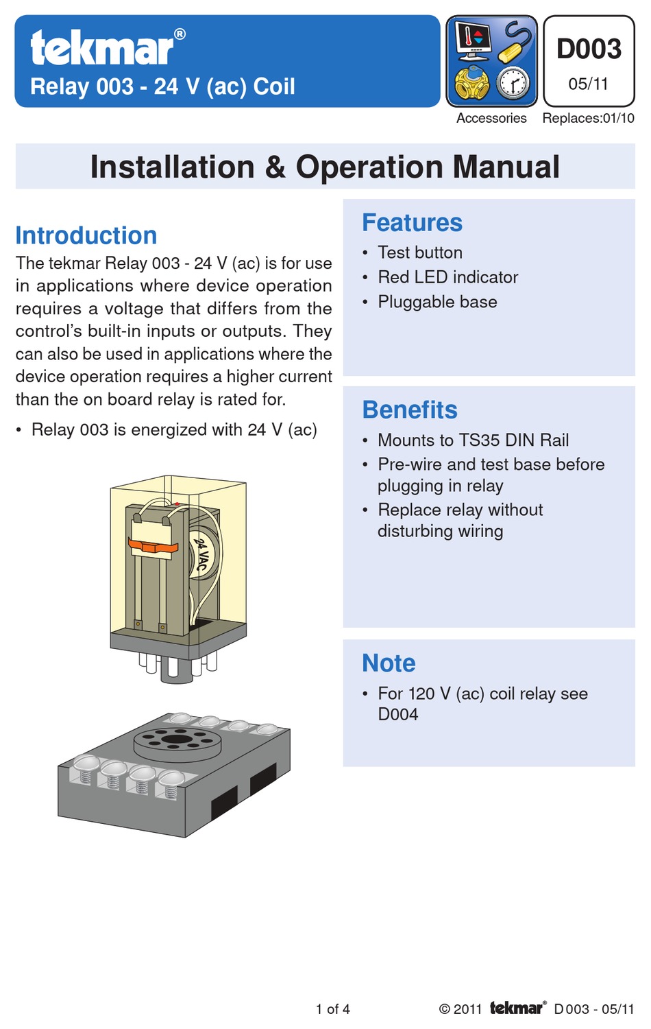 Tekmar 260 Operation Manual