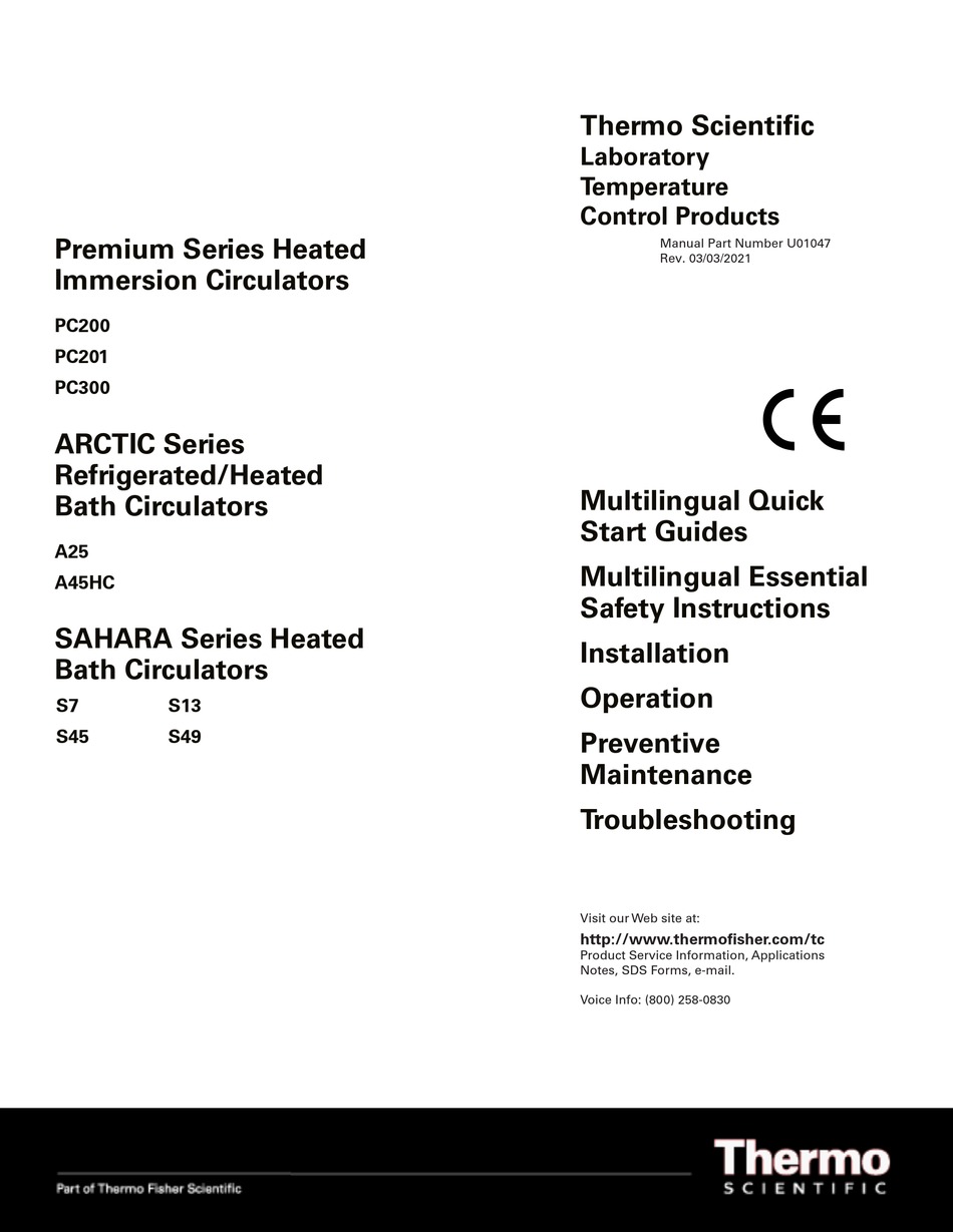 THERMO SCIENTIFIC PREMIUM SERIES QUICK START MANUAL Pdf Download