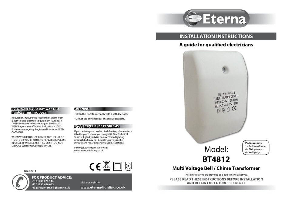 ETERNAL LIGHTING BT4812 INSTALLATION INSTRUCTIONS Pdf Download ManualsLib