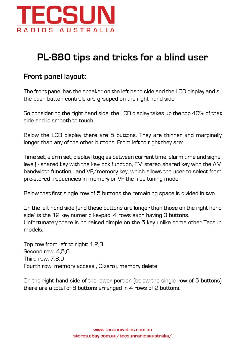 TECSUN PL880 TIPS AND TRICKS Pdf Download | ManualsLib