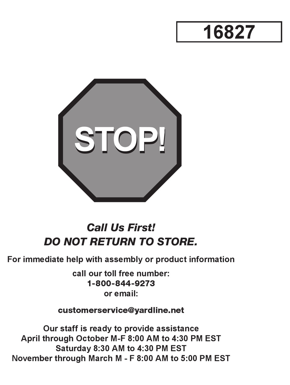 BACKYARD PRODUCTS YARDLINE BELLINGHAM GABLE 10' X 16' MANUAL Pdf