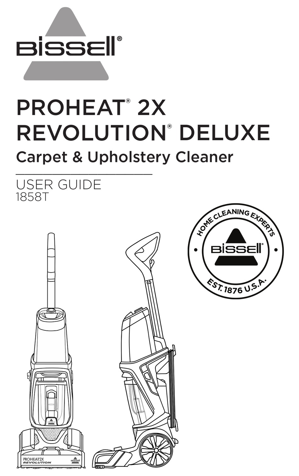 Bissell Proheat 2x Revolution Deluxe User Manual Pdf Download Manualslib