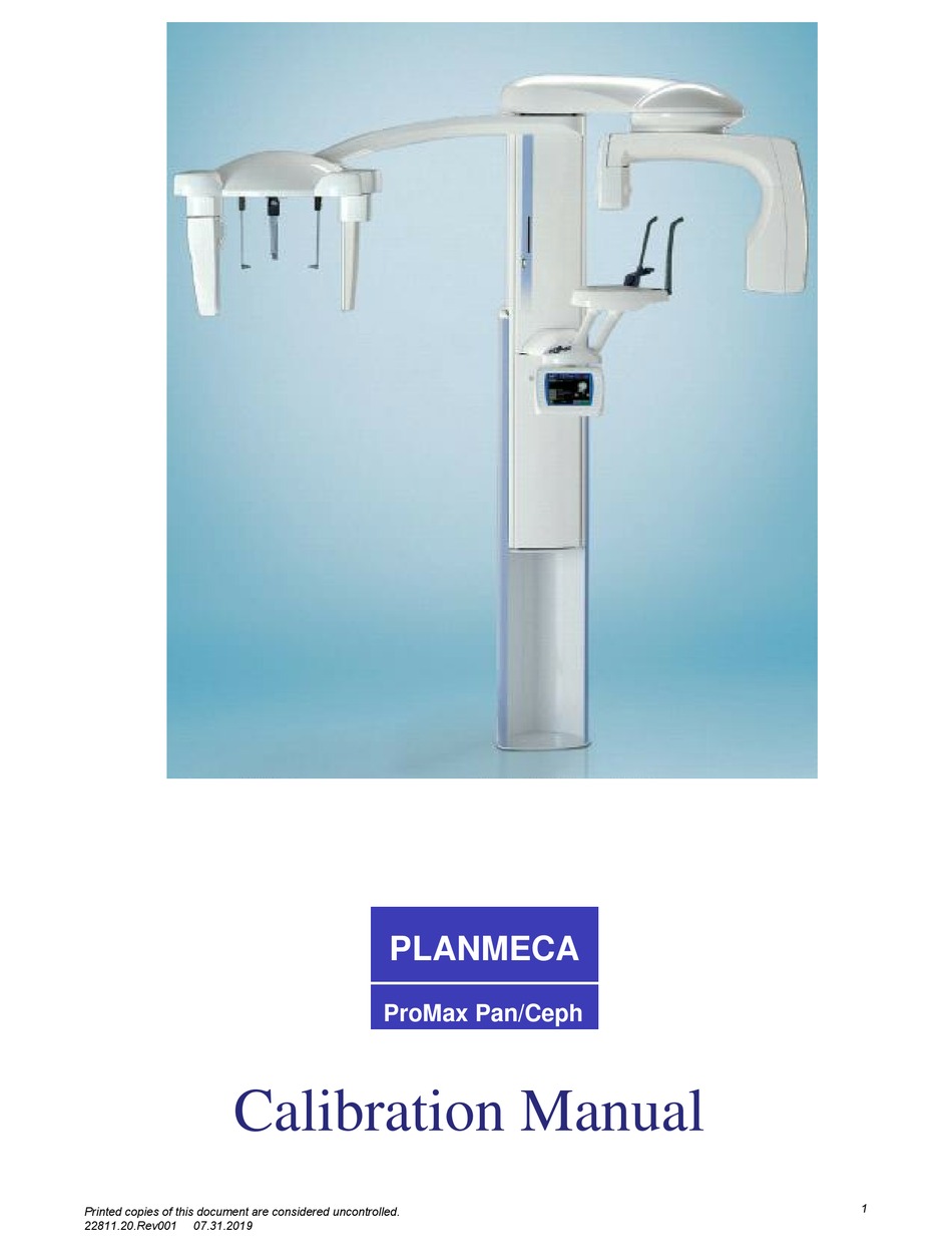 PLANMECA PROMAX PAN/CEPH CALIBRATION MANUAL Pdf Download | ManualsLib